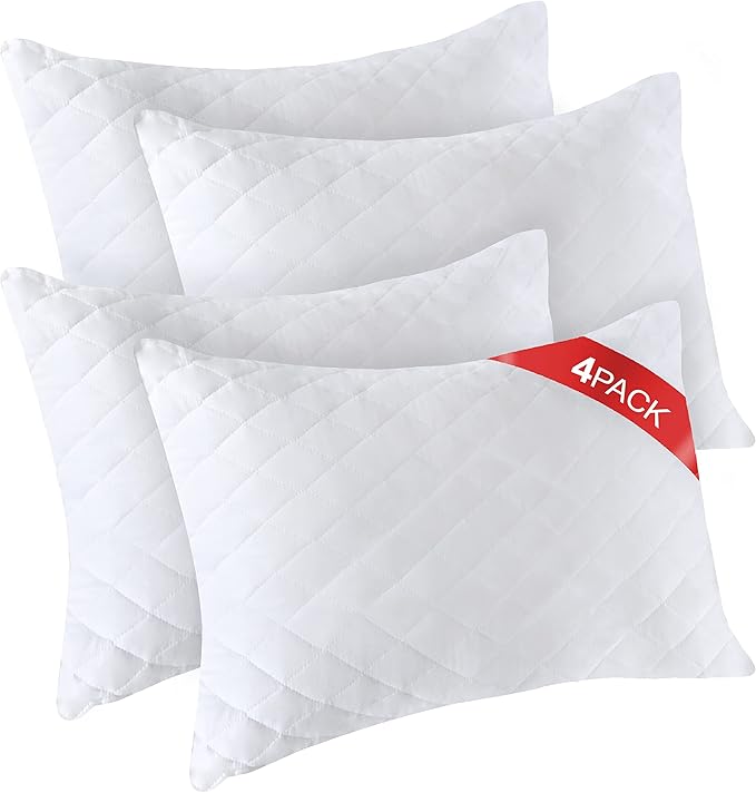 Diamond Elegant Bed Pillows in Bulk for Sleeping Queen Size 12 Pack Pillows