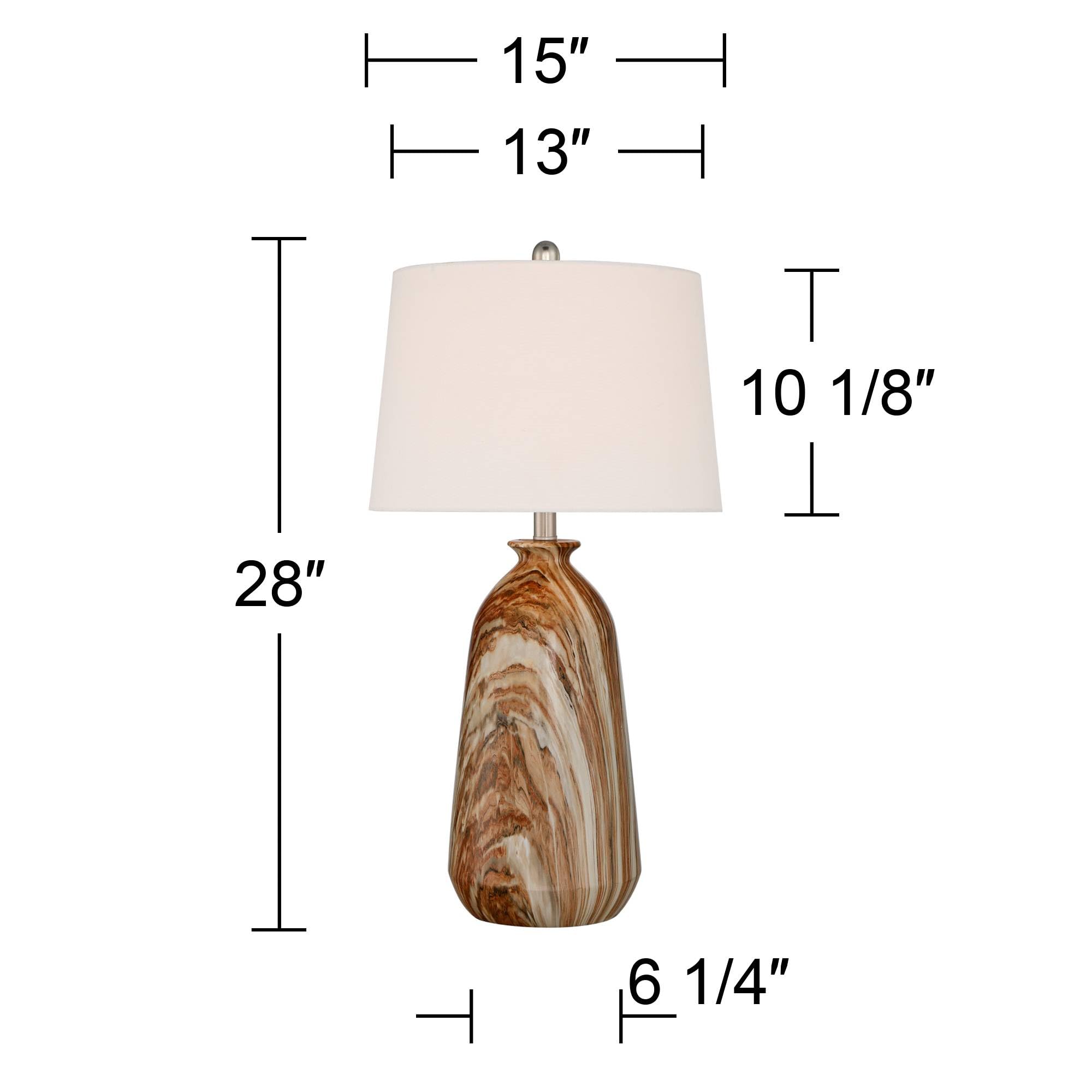 Modern Rustic Table Lamps Set of 2 - 28" Tall