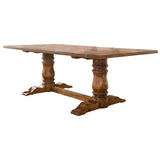 Best Master Furniture Ellen Transitional Rectangle Dining Table Only, Antique Natural Oak