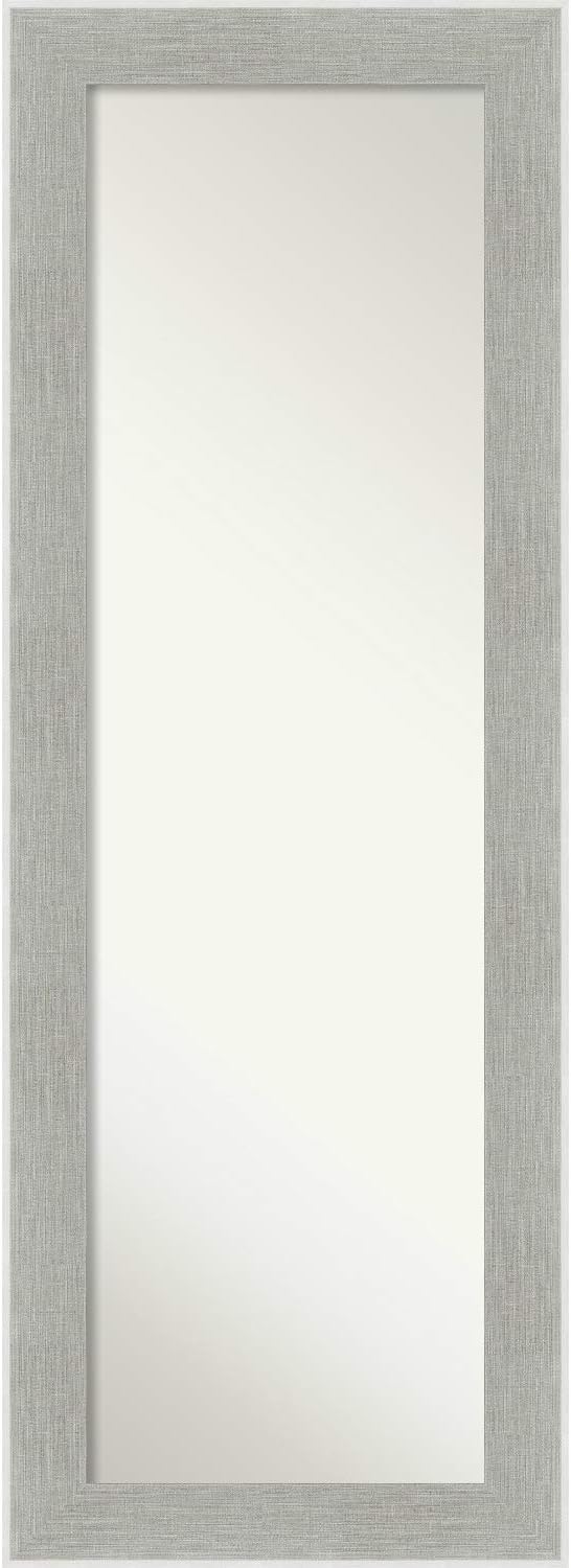 Glam Linen Grey On The Door Mirror Full Length Nautical Coastal Rustic Handmade ludes