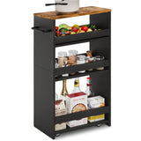 4 Tier Slim Storage Cart with Handle