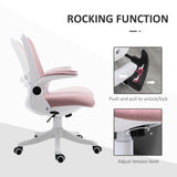 Linen-Touch Fabric Office Chair Swivel Task Chair with Adjustable Lumbar Support,