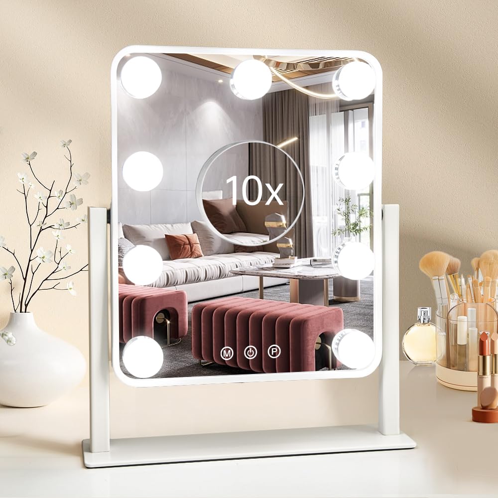 Hollywood Vanity Mirror with Lights,Tabletop Makeup Mirror