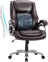 Big and Tall Office Chair 400lbs-Heavy Duty Executive Desk Chair with Extra Wide Seat