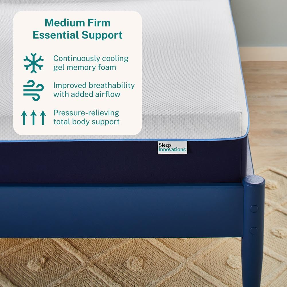 Marley 12 Inch Cooling Gel Memory Foam Mattress, Queen Size, Bed in a Box