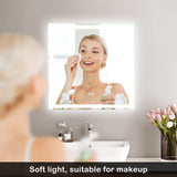 ROOMTEC 30 * 30 Inch Led Bathroom Mirror with Lights,Smart Dimmable Vanity Mirrors for Wall,Anti-Fog Backlit Lighted Makeup Mirror