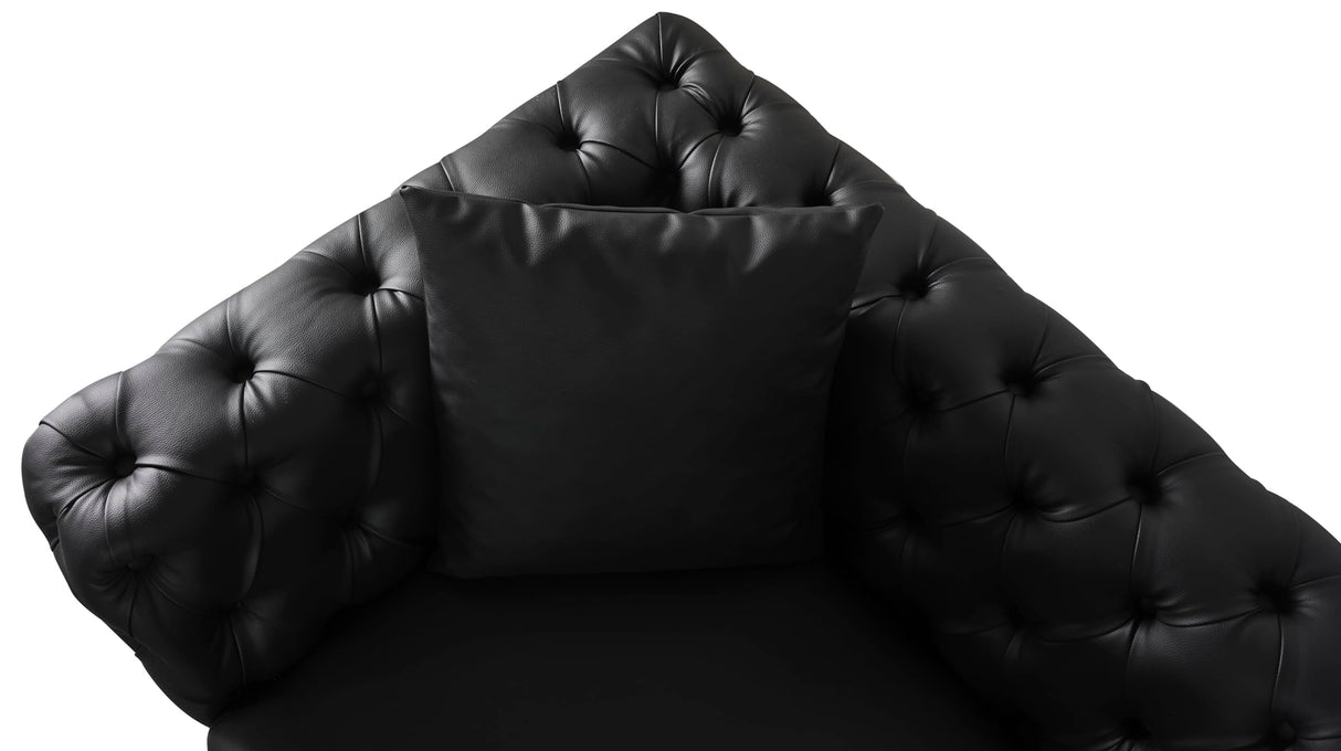 Aurora Collection Modern | Contemporary Vegan Leather Upholstered Sofa,