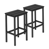 Bar Stools Set of 2, Kitchen Square Height Stools,Breakfast Barstools, Bar Chairs