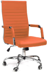 Ribbed Office Desk Mid Back Computer Chair Height Adjustable Conference Executive