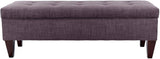 Brooke Collection Button Tufted Upholstered Long Bedroom Storage Bench, HJM100 Series, Sea Mist