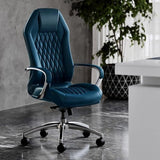 Furniture Modern Ergonomic Sterling Genuine Leather Executive Chair with Aluminum