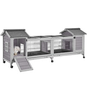 Rabbit Hutch Indoor Outdoor Bunny Cage Upgrade Large Space for Rabbit,Guinea Pig