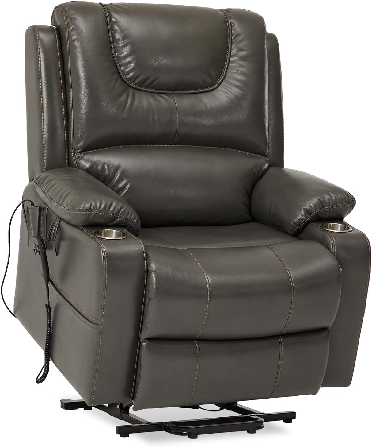 9196E Extra Large Power Recliner Lay Flat Chair Oversized Big Tall Man Dual Motor