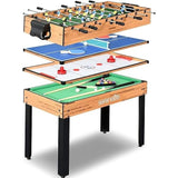 Multi Game Table, 48" Sports Arcade Games with Accessories, Ping Pong