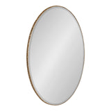 Elmora Glam Oval Ornate Bathroom Wall Mirror with Beveled Edge for Use Vertically