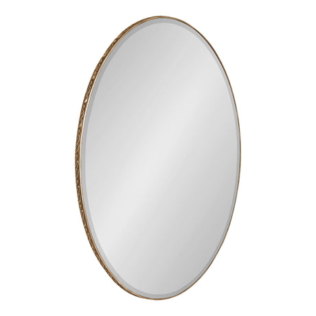 Elmora Glam Oval Ornate Bathroom Wall Mirror with Beveled Edge for Use Vertically