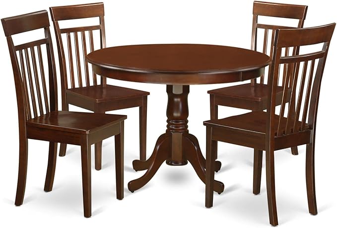 HLCA5-CAP-C 5 Piece Dinette Set for 4 Includes a Round Dining Room