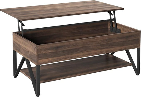 Modern Lift Top Coffee Table with Storage for Living Room Wodden Lift Tabletop