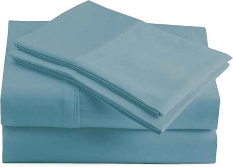 , Bed Sheets Set with 3 Pieces, 415 Thread Count, Percale, 100% Peruvian Pima Cotton,