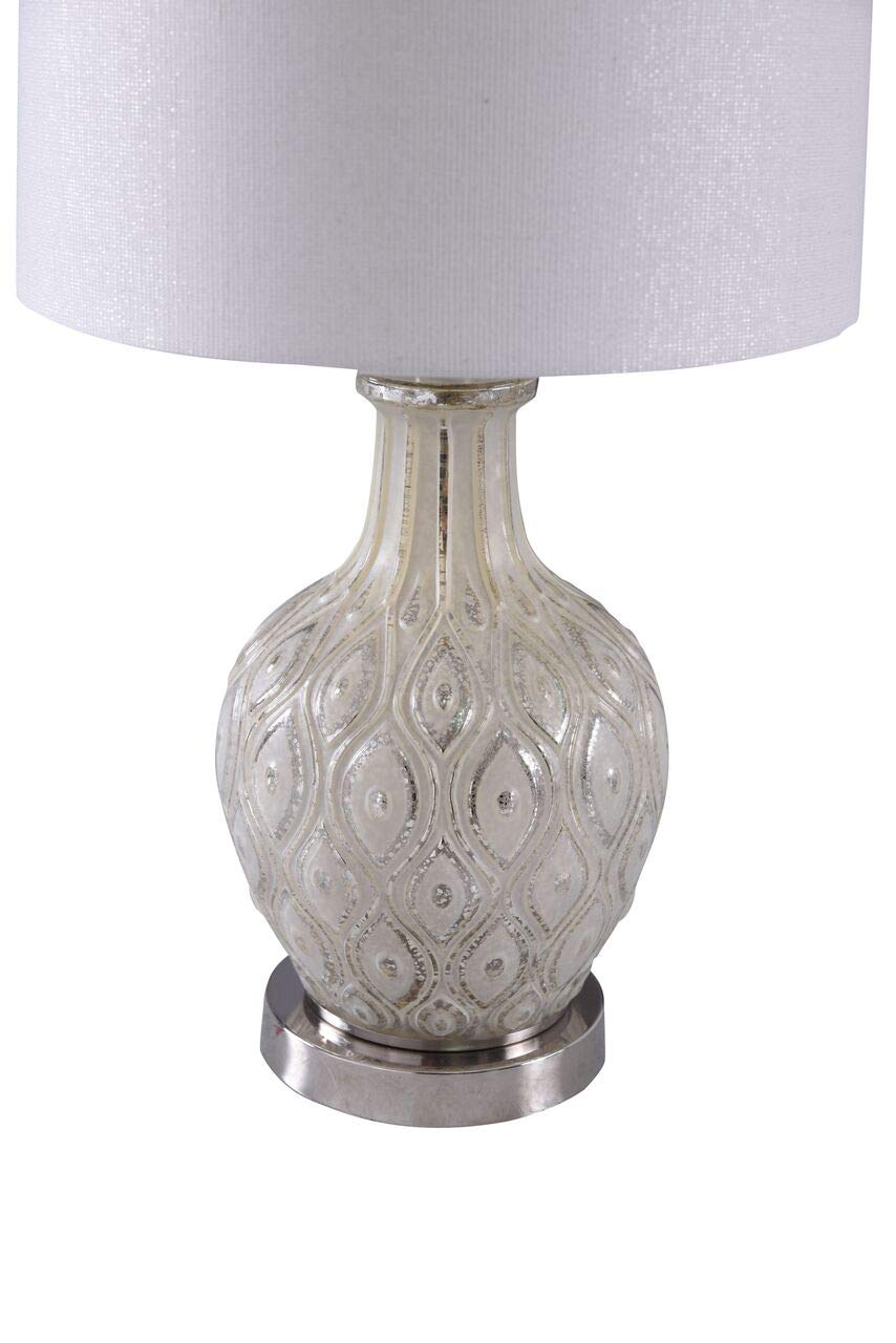 Collective Design L27080DSAM Tabitha, Distressed Cream, Chrome