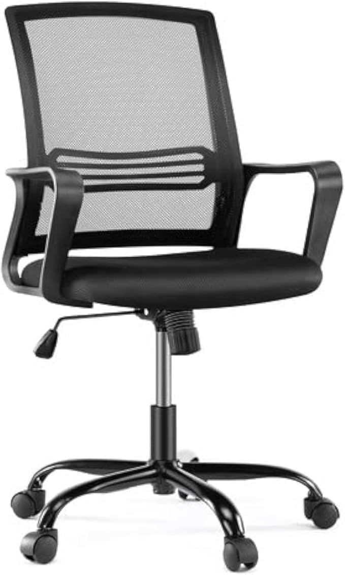 Home Office Chair, Mesh Mid High Back Ergonomic Computer Executive Task Desk with Lumbar Support