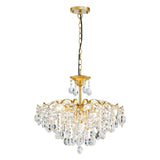 Crystal Chandelier, Modern Design for Dining Room, Gold Pendant Lighting Fixure