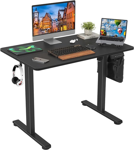 Electric Standing Desk Adjustable Height Sit Stand Home Office Desk with Splice Board