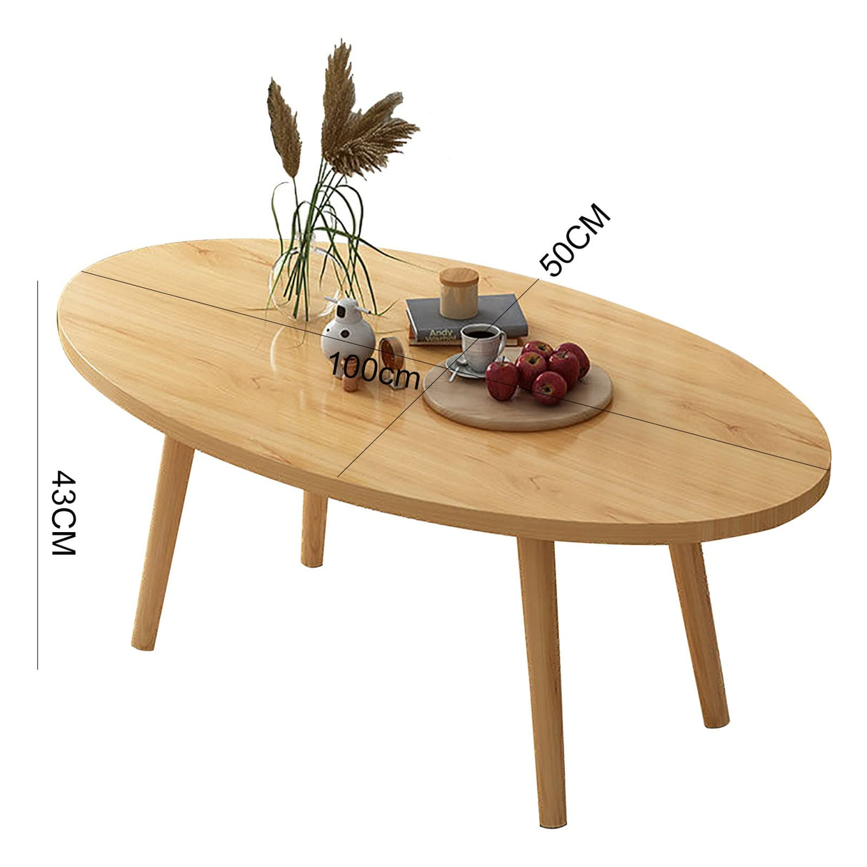 Side Table Sofa, Small Apartment Living Room Coffee Table 100x50x43cm