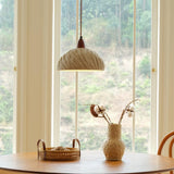 Wabi Sabi Concrete Pendant Light 10.8" Grey Textured Lampshade