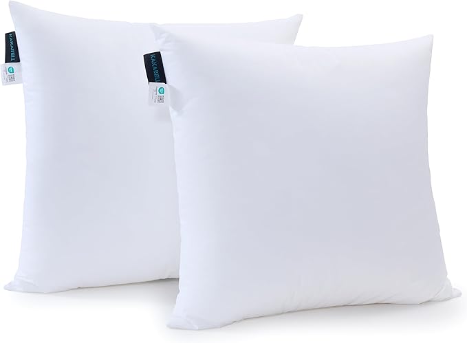 18x18 Pillows Insert,Throw Pillows Insert (Pack of 2, White)