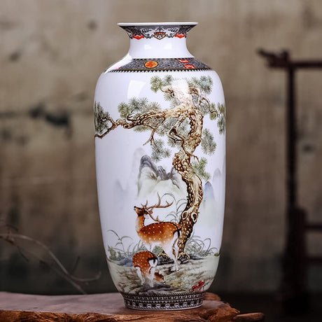 Ceramic Vase Vintage Chinese Traditional Vases Home Decoration Vase Furnishing