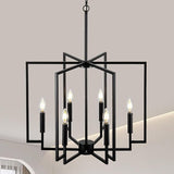 Modern Chandelier, 16.14'' Geometric Industrial Dining Room Chandelier