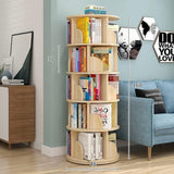 Bookshelf Vertical Bookshelf 360° Rotating Bookshelf 5 Layers Rack Bookcase Layered