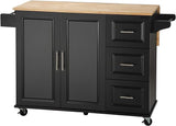 Large Kitchen Island with Storage, Kitchen Cart on Wheels with 2 Large Drawers