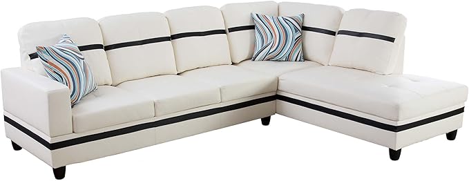 MZX-Carl-SS-00009-LWJ Sectional, 103.5"x74.5"x35", Silver White L