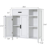 Bathroom Cabinet, Floor Storage Cabinet with Doors and Shelves, Coffee Bar Cabinet