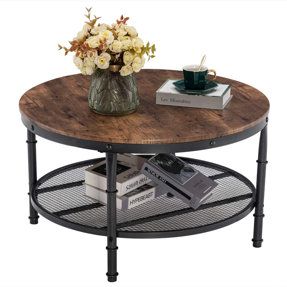Round Coffee Tables Living Room, 31.5" Round Coffee Table
