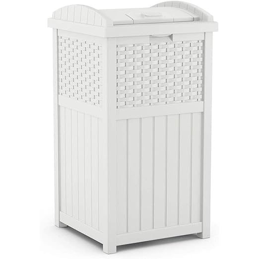33 Gallon Commercial Outdoor Trashcan Hideaway with Lid for 30 to 33 Gallon Trash Bags