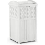 33 Gallon Commercial Outdoor Trashcan Hideaway with Lid for 30 to 33 Gallon Trash Bags