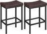 Bar Stools, Set of 2 Bar Chairs, Counter Height Stools, Saddle Stools