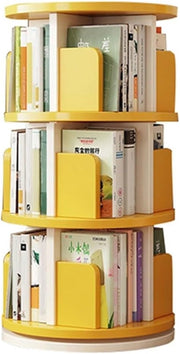 Rotating Bookshelf,Corner Bookshelf 360 Display Swivel Bookshelf Floor Standing Spinning Bookshelf