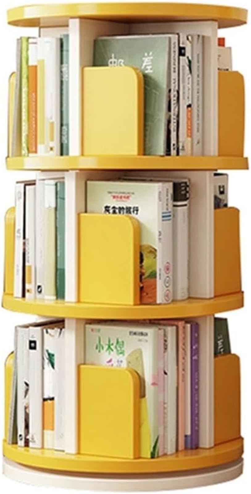 Rotating Bookshelf,Corner Bookshelf 360 Display Swivel Bookshelf Floor Standing Spinning Bookshelf