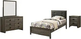 SR03FOA7927F-4PC Bedroom Sets, Gray and Charcoal