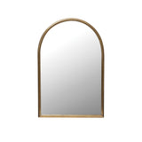 Arched Metal Framed Wall Mirror, Gold