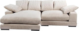 Plunge Reversible Sectional Sofa with Chaise Lounge, L-Shape, Dark Brown