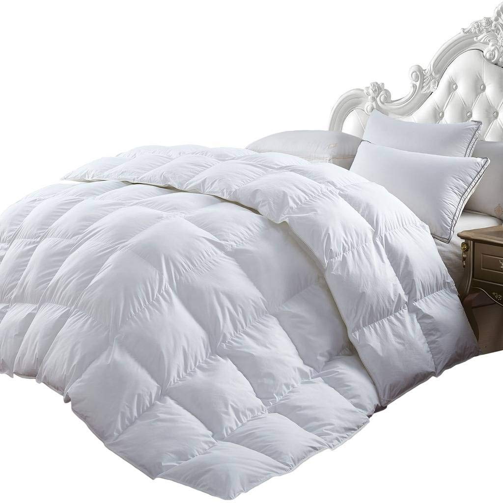 1500 Thread-Count Siberian Goose Down Comforter, 100% Egyptian Cotton, White, 750FP & 50Oz