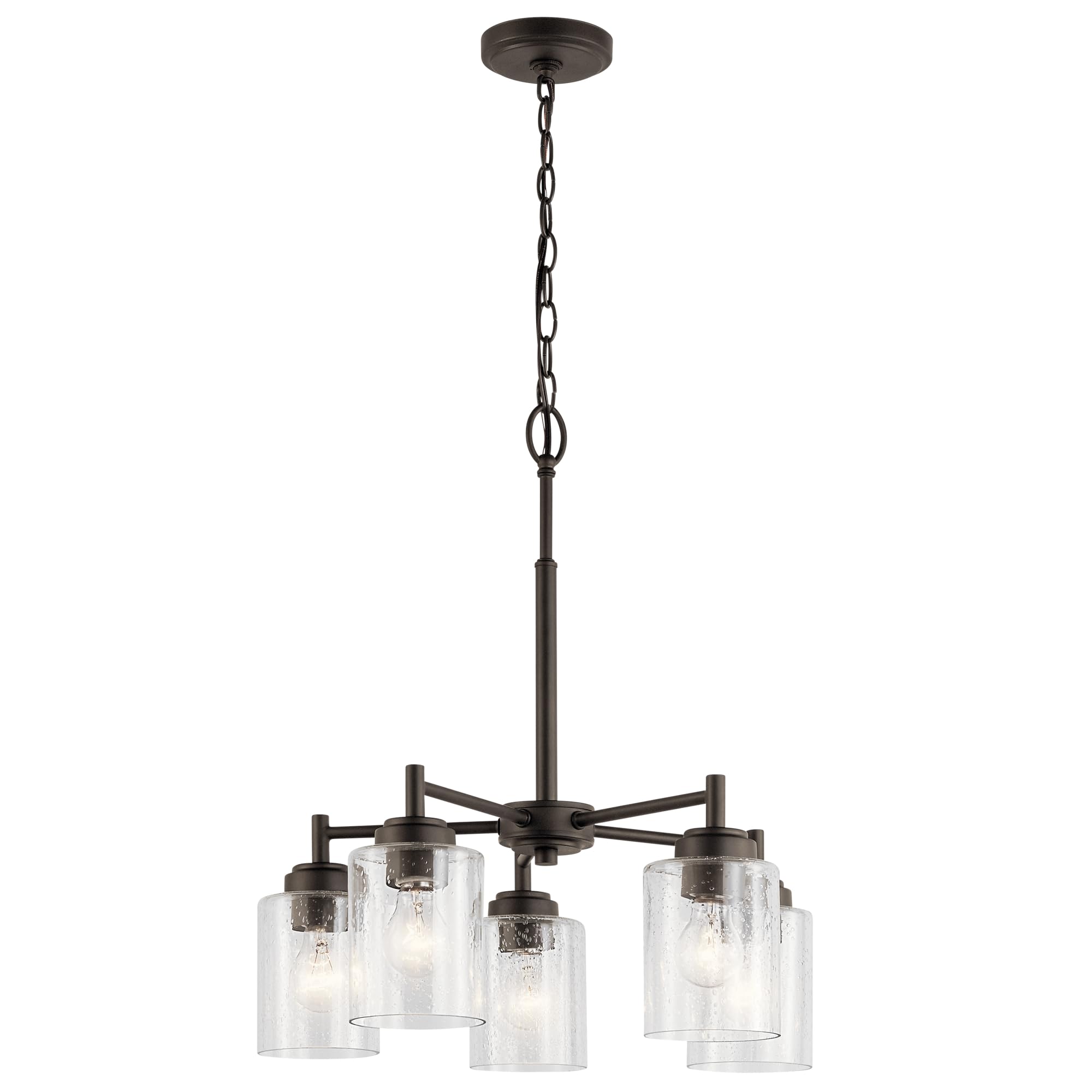 Winslow 19.75" Chandelier in Olde Bronze®, 5-Light Chandelier for Dining Room