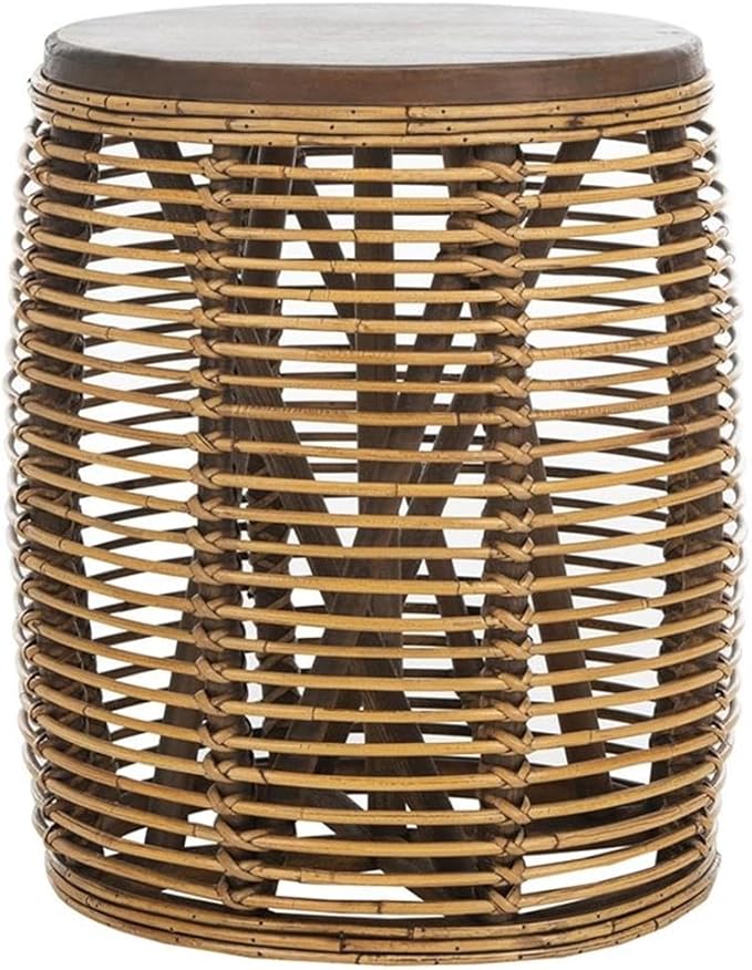 Home Collection Maui Rattan Drum Table Stool