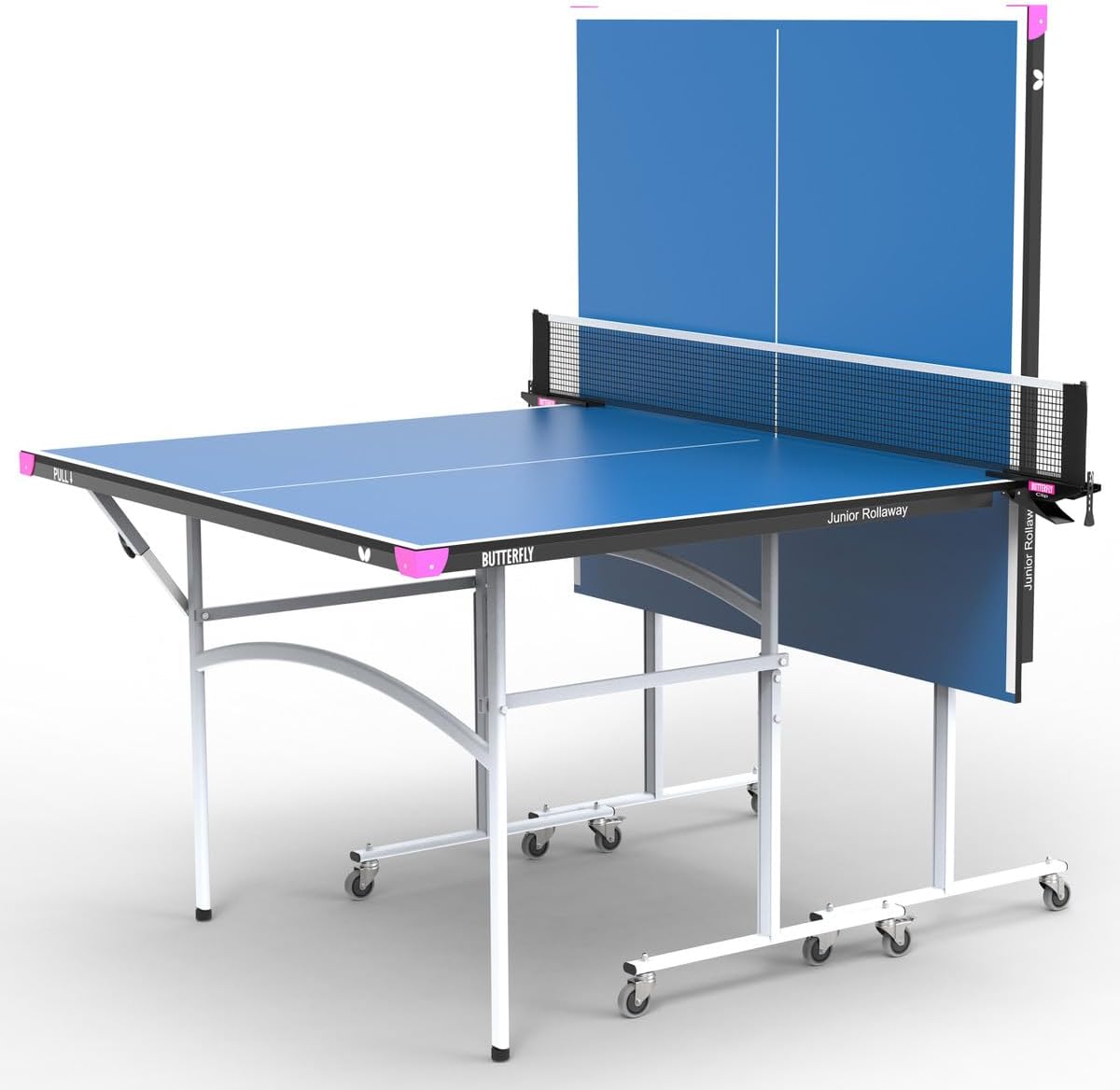 Junior Ping Pong Stationary and Rollaway Tables - 3/4 Size Table Tennis Table - Space Saver Game Table