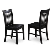 SHNO5-BLK-W 5 Piece Dining Set Includes a Round Dining Room Table with Pedestal and 4